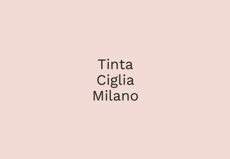 Tinta ciglia Milano